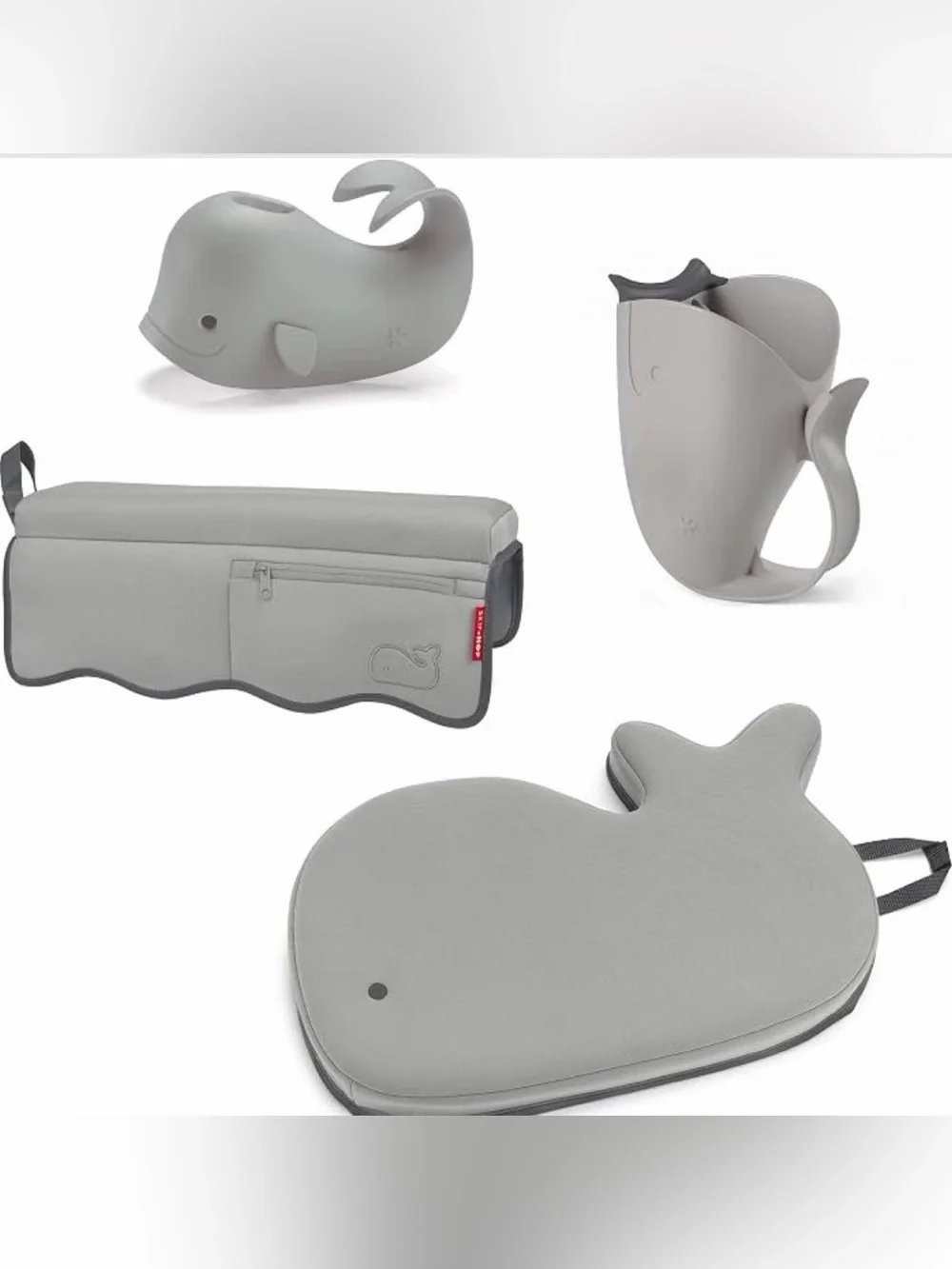 NWT - Skip Hop Gray Whale Bath Set - Gray
